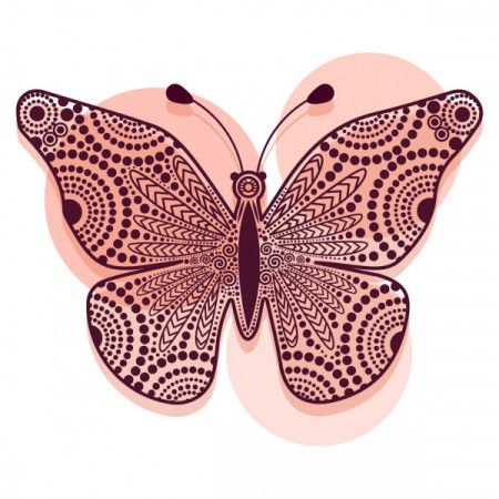 Dot decorative butterfly illustration