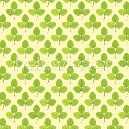 Seamless Pattern Of Leaf Background - Vector Illustration