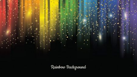 Colorful rainbow background with sparks effect