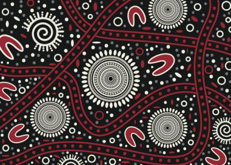 Aboriginal dot art vector background