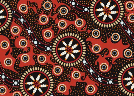 Aboriginal dot art vector background