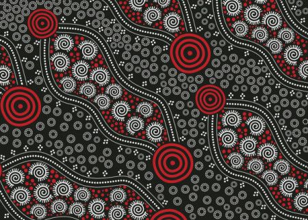 Aboriginal dot art vector background