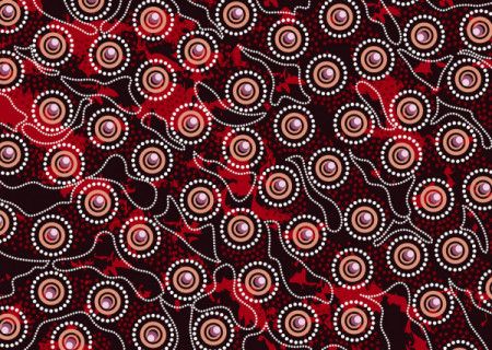 Aboriginal dot art seamless pattern for fabric and textile