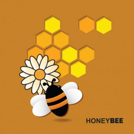 Bee on flower in paper cut design
