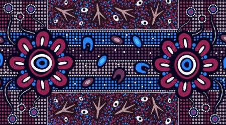 Aboriginal art vector background for fabric and textile