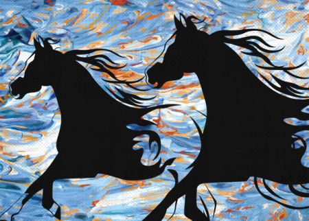 Pair of horse painting