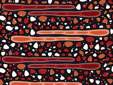 Aboriginal art vector background for fabric and textile