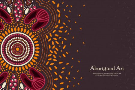 Aboriginal art banner background