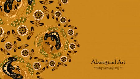 Kangaroo aboriginal art banner background