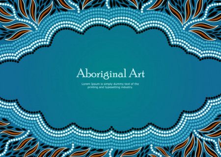 Aboriginal dot art banner background