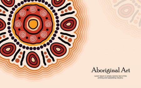 Aboriginal dot art banner background