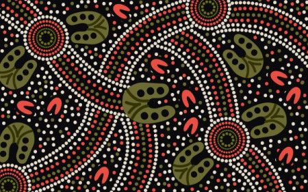 Aboriginal dot art vector background