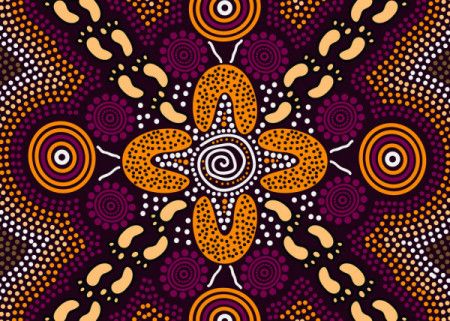 Aboriginal dot art vector background