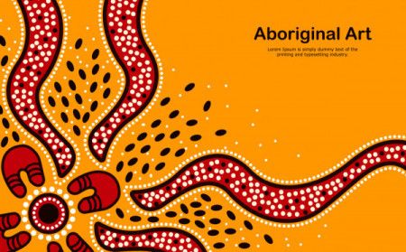 Aboriginal art banner background