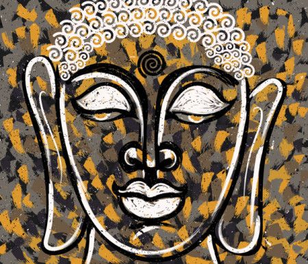 Head of Lord Buddha Digital Painting