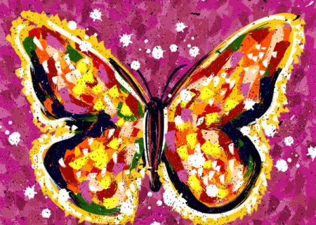 Abstract Butterfly Painting