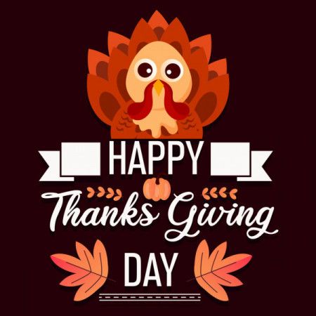 Happy thanksgiving with turkey card