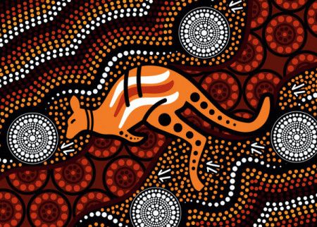 Aboriginal kangaroo art