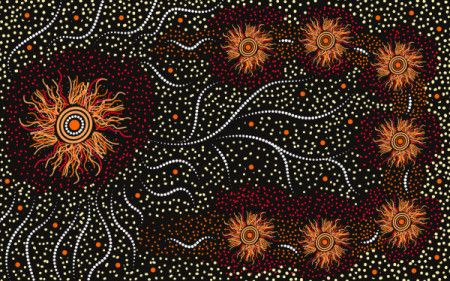 Aboriginal vector dreaming art