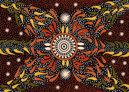 Aboriginal painting vector