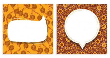 Social media template with aboriginal design