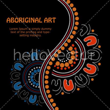 Aboriginal art vector Banner. 