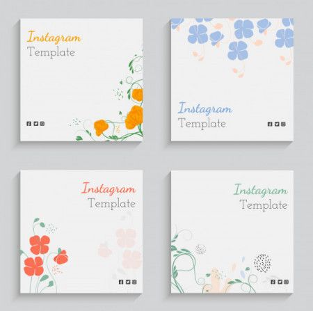 Instagram posts template set