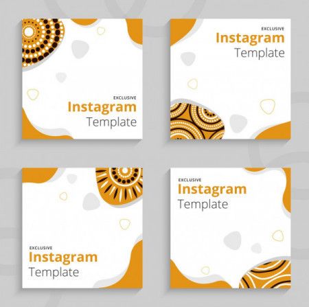 Yellow and white Instagram post template