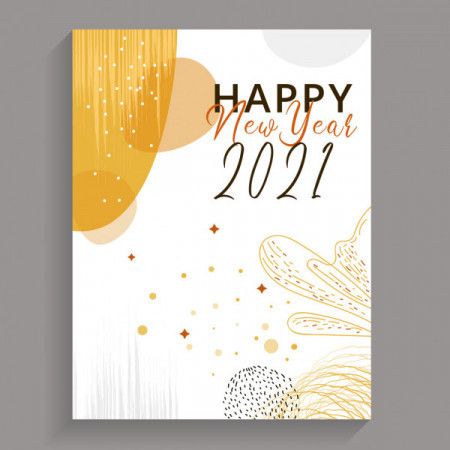 New year 2021 greeting card design