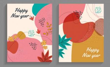 Vector New Year Card Design set