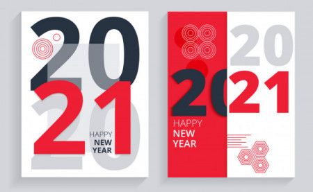 Abstract red 2021 banner