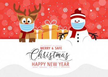 Merry and safe Christmas banner