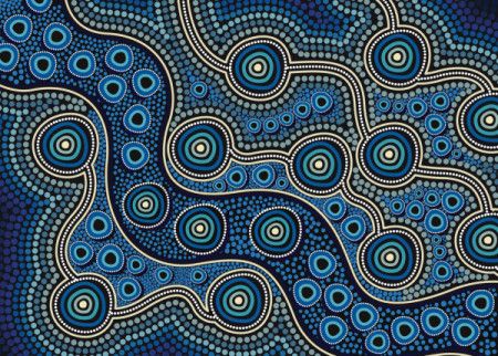 Blue aboriginal art