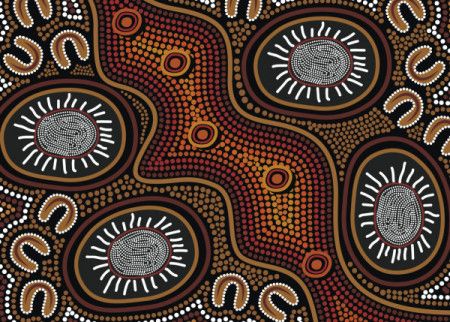 Aboriginal background in dot style