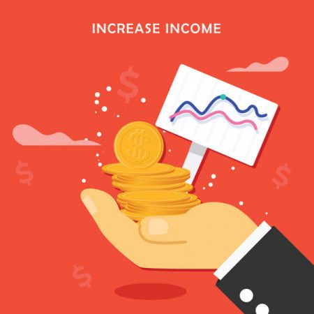 Increase income vector graphic