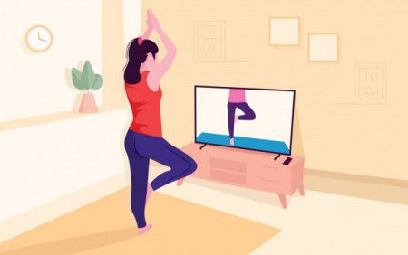 Online yoga class