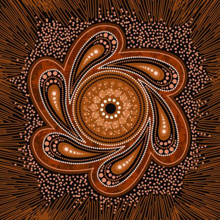 Brown aboriginal art background