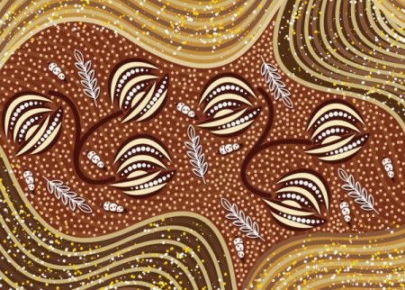 Vector Australian Aboriginal Dot Art