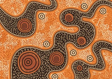 Aboriginal connection art background