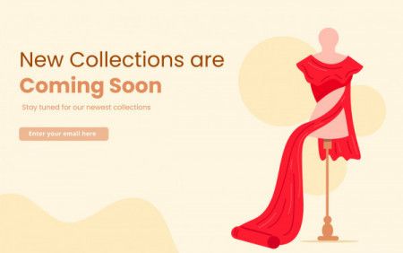 Coming soon landing page for clothing website