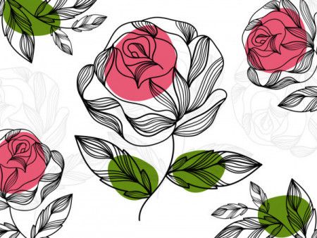 Rose flower vector background