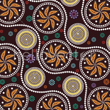 Aboriginal dot art painting - Vector Illustration