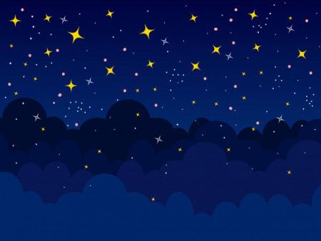 Night starry sky with vector bright stars