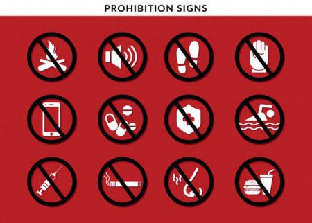 Prohibited Sign Set
