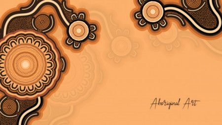 Poster design with aboriginal work
