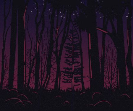 Dark forest illustration
