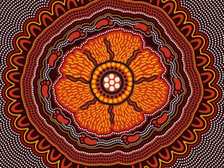Aboriginal dot vector artwork