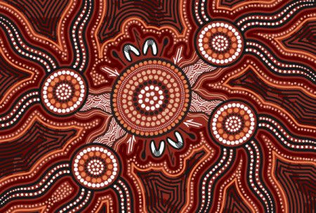 Aboriginal dot art image