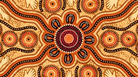 Aboriginal dot art background