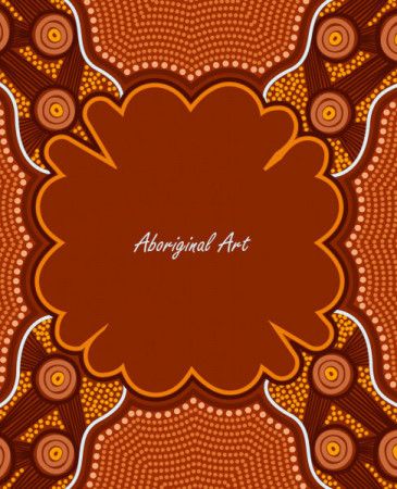 Banner template with aboriginal artwork.